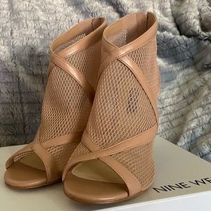 nine west peep toe booties